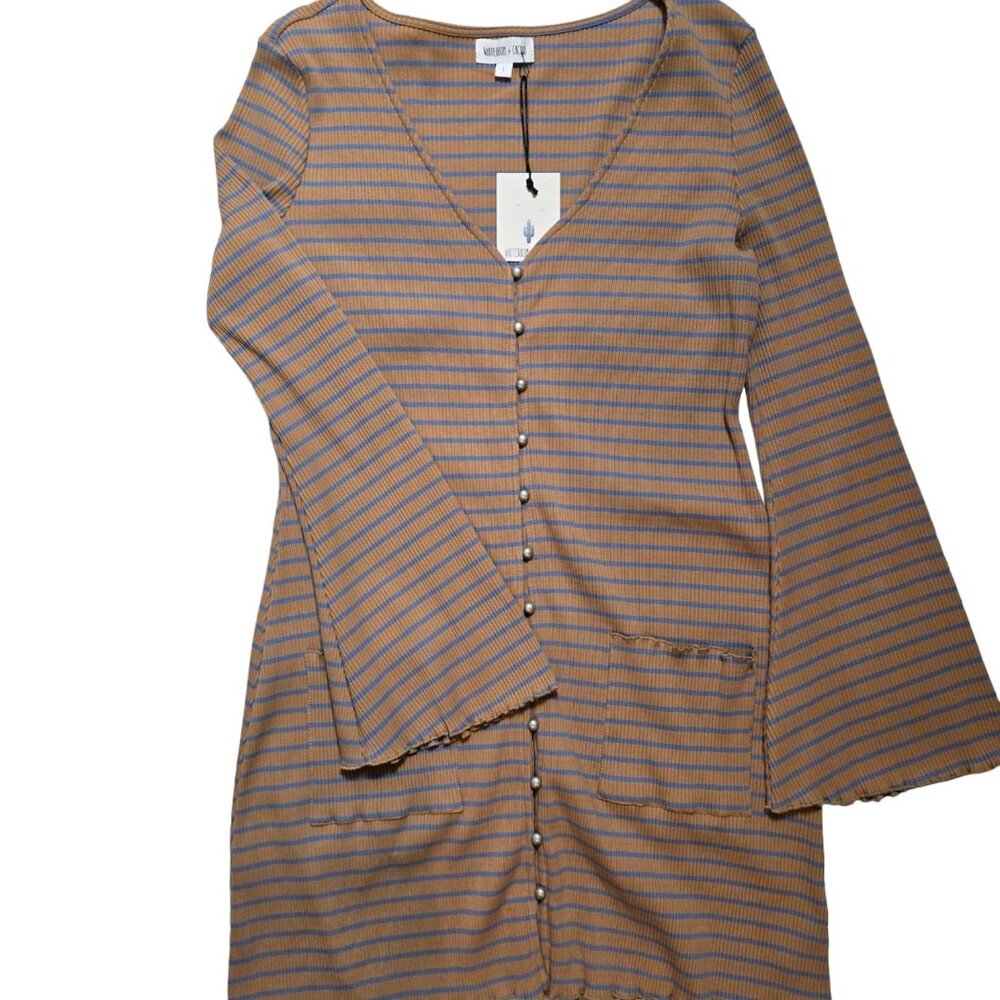Whiteroom‎ and Cactus Dress- Brown with Blue Stripes